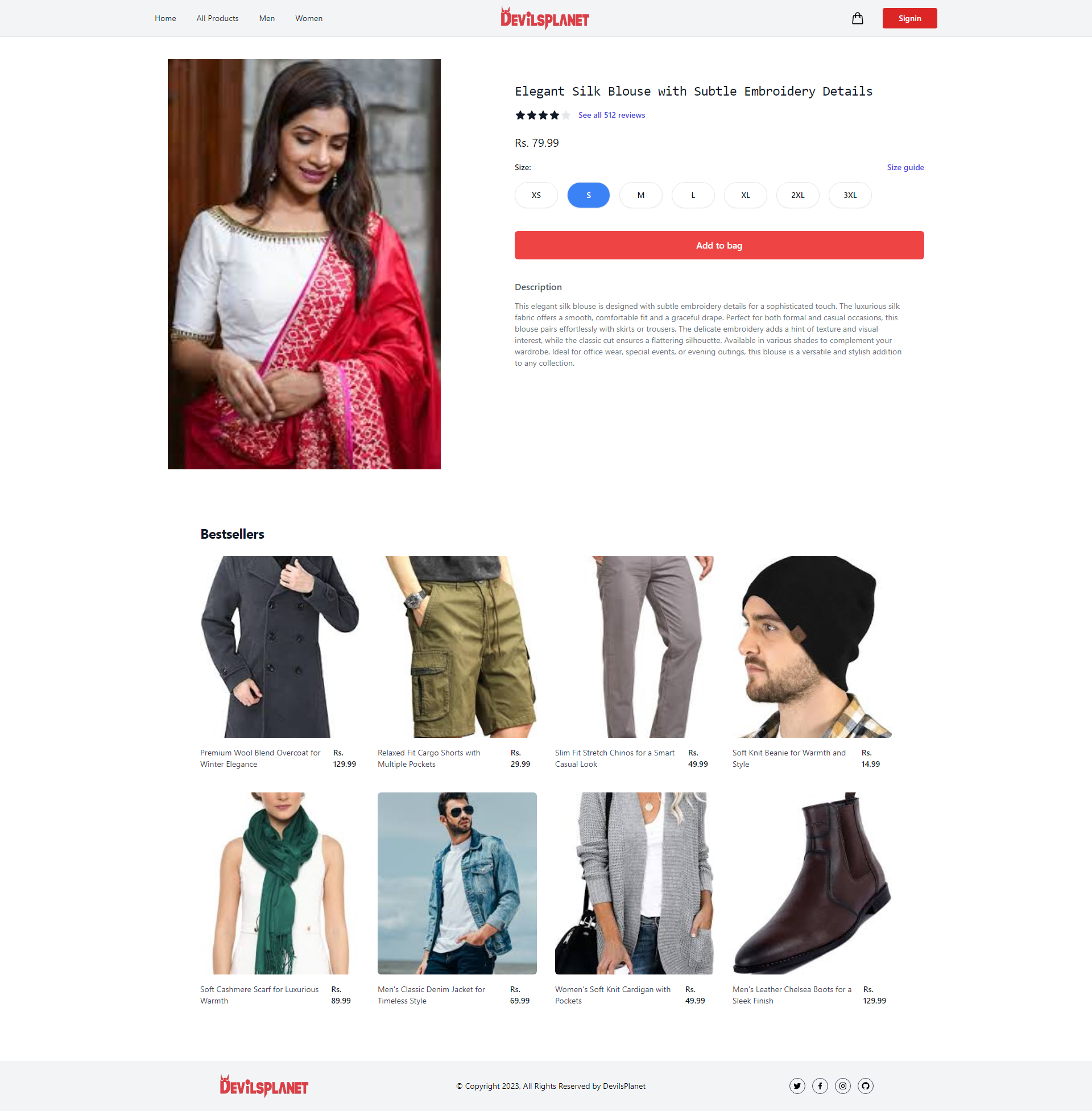 DevilsPlanet – Clothing E-Commerce Website - Additional view