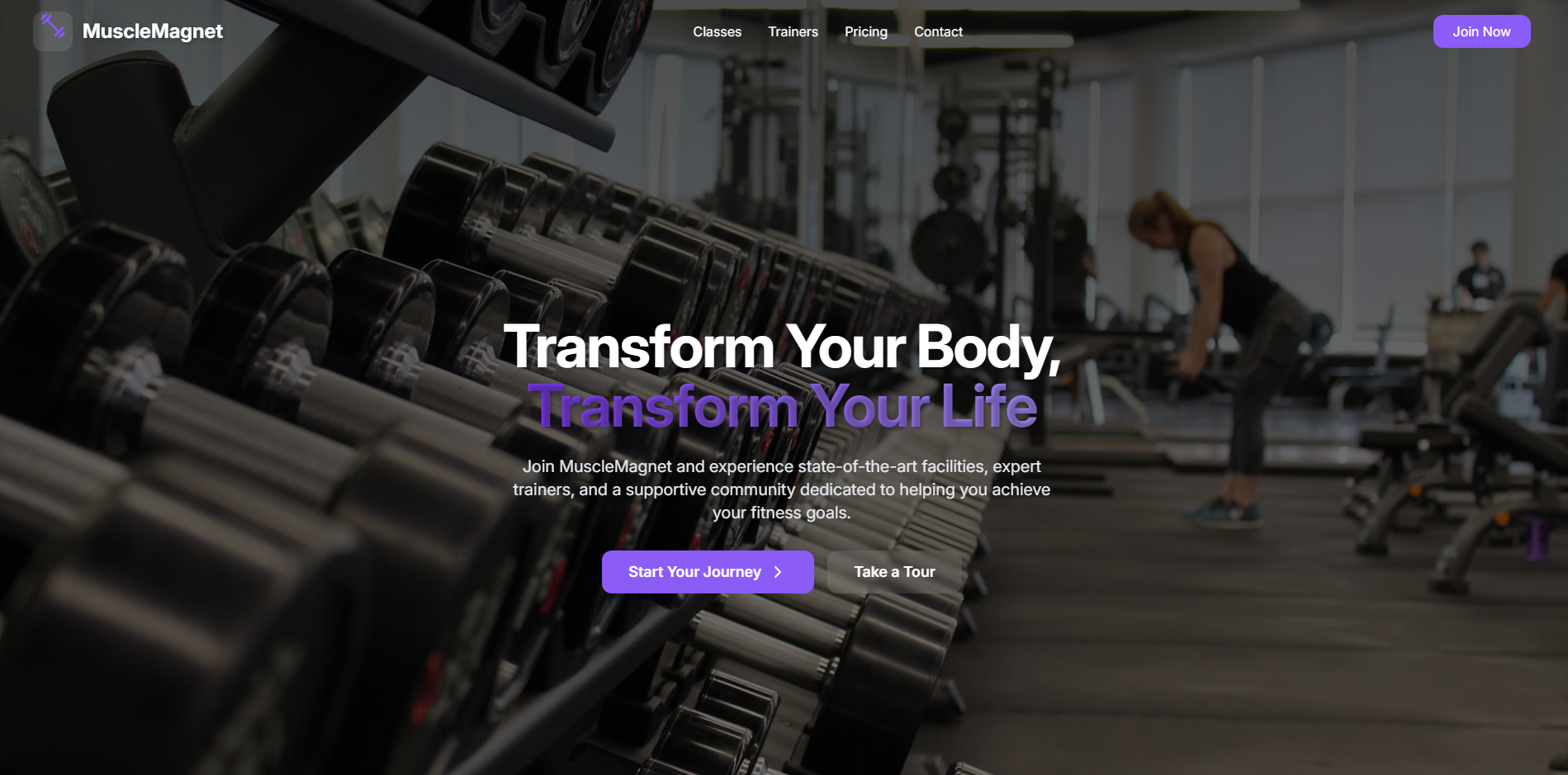 Muscle Magnet – Gym & Fitness Landing Page