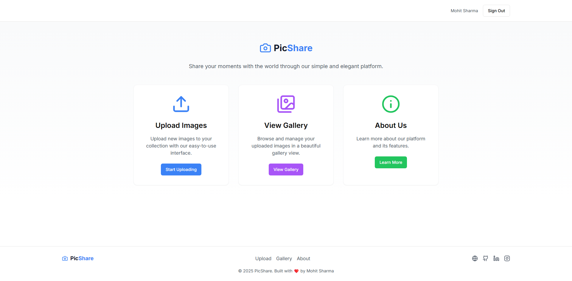 PicShare – Social Image Sharing Platform - Additional view